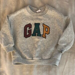 GAP Kids Gray Sweatshirt with Multicolor Logo